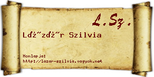 Lázár Szilvia névjegykártya