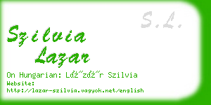 szilvia lazar business card